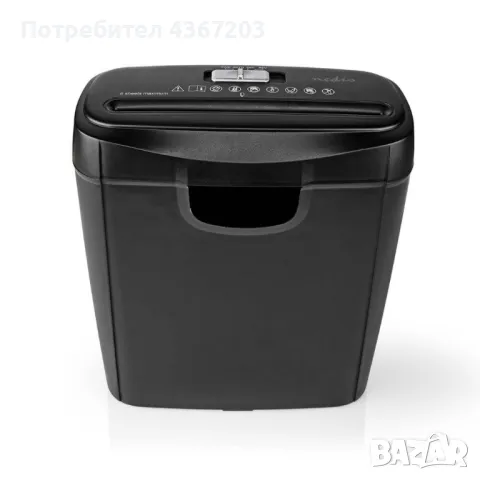 Шредер Nedis PASH112BKA4 | 6 x A4 страници | 10 л |din 2 | 190 W | черен, снимка 7 - Друго - 48913592