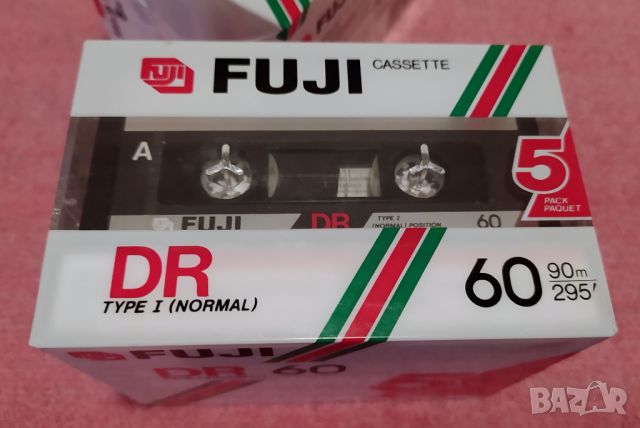 FUJI DR 60 Пакет от 5 бр. нови аудио касети, снимка 1 - Аудио касети - 46280338