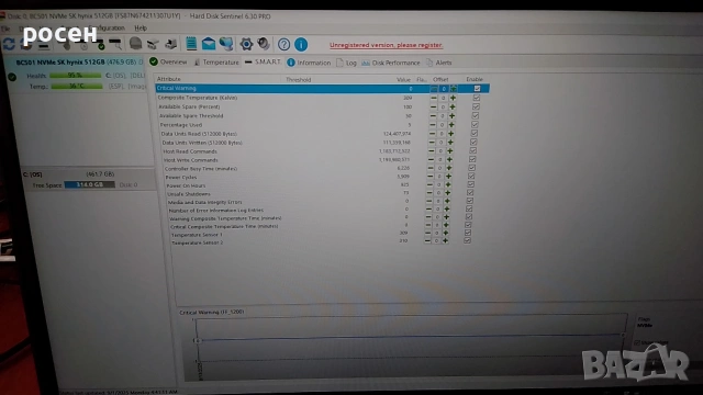SSD NVMe 512gb SK hynix BC501 3x2 2230 Model: BC501, снимка 7 - Твърди дискове - 53306197