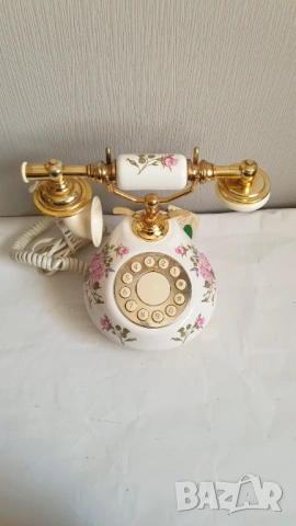 Стар порцеланов телефон, снимка 11 - Антикварни и старинни предмети - 53866073