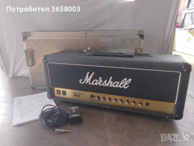 Marshall JCM 900 SLX 100w лампов китарен усилвател с кейс и фуутсуич , снимка 2 - Китари - 45023169