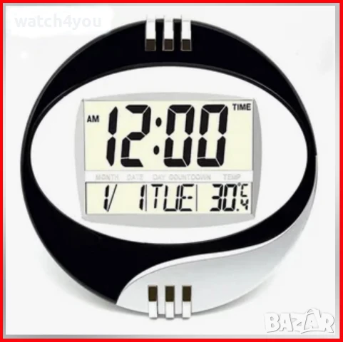 КАЧЕСТВЕН ДИГИТАЛЕН СТЕНЕН/ НАСТОЛЕН ЧАСОВНИК С ТЕМПЕРАТУРА.ЕЛЕКТРОННИ СТЕННИ ЧАСОВНИЦИ ГОЛЕМИ ЦИФРИ