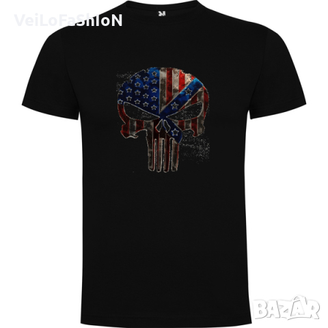 Нова мъжка тениска с Череп, The Punisher, снимка 1 - Тениски - 44956952