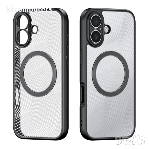 Силиконов твърд кейс Dux Ducis AIMO с Magsafe, За iPhone 17 (6.3), Черен и Протектор, снимка 2 - Калъфи, кейсове - 52062290