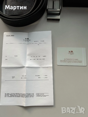 Колан и портфейл Coach, снимка 7 - Колани - 51693973