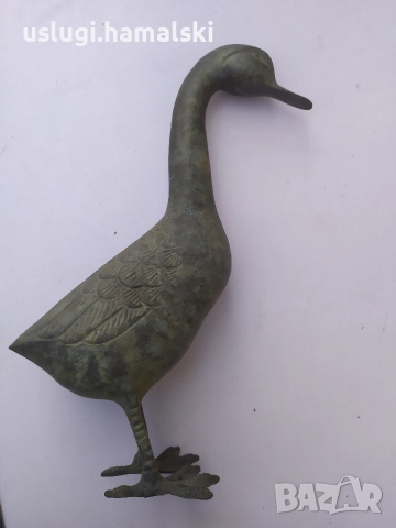 Голяма стара бронзова статуетка/фигура, снимка 8 - Антикварни и старинни предмети - 52963868