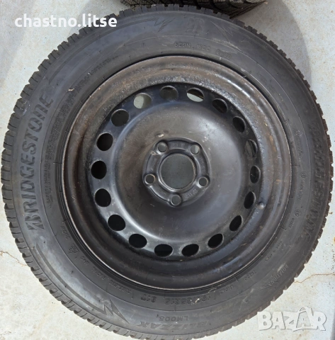 Железни джанти - 6,5Jx 15H2 ЕТ35 със зимни гуми (M+S) 195/65/R15 91T, снимка 2 - Гуми и джанти - 53770331