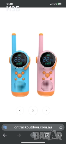 2 бр. радиостанции за деца с LCD екран, фенерче, домофон, разстояние 1,5-3 км, взаимодействие, деца,, снимка 2 - Електрически играчки - 52820653