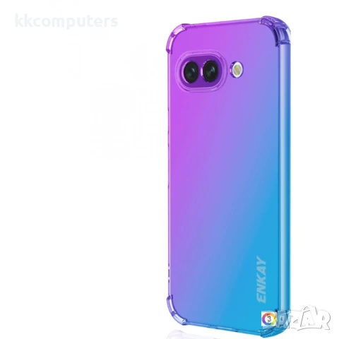 Google Pixel 9a Удароустойчив ENKAY2 Силиконов Калъф и Протектор , снимка 2 - Калъфи, кейсове - 51122432