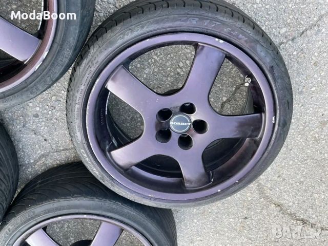 Лети Джанти 5х100 17 цола VW Seat Skoda Audi Toyota Subaru ET 35 J 8 Централен отвор 64 с втулка към, снимка 6 - Части - 46624921