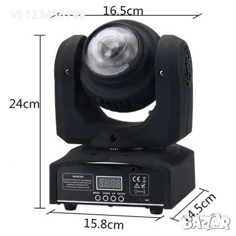 5 LED Moving Head Double - Диско ефект тип BEAM движеща се глава 5 LED, снимка 4 - Други - 48667094