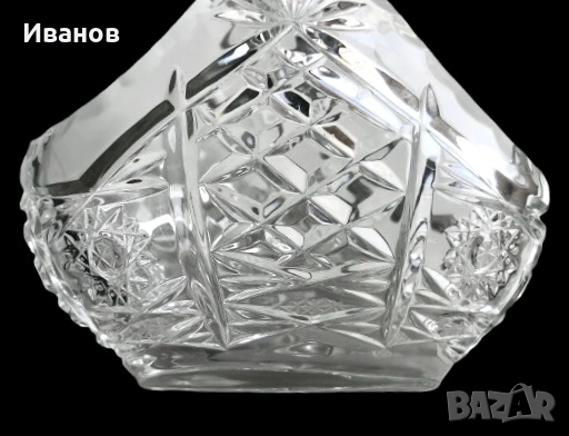 Елегантна Кристална кошничка + Кристална гондола с форма на лодка, снимка 3 - Антикварни и старинни предмети - 51479833