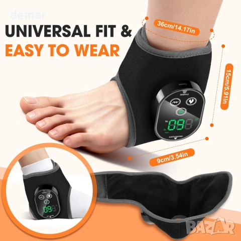 Безжична нагревателна подложка за глезени с вибрационен масаж, 3000mAh, снимка 4 - Масажори - 54065007