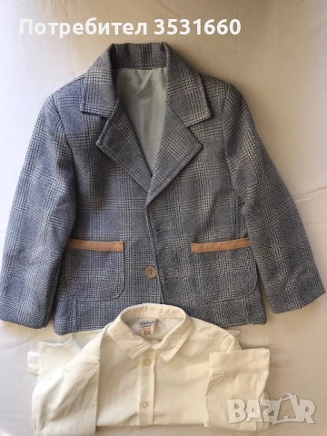 Празничен комплект-Детско сако и риза, снимка 4 - Бебешки якета и елеци - 52310507