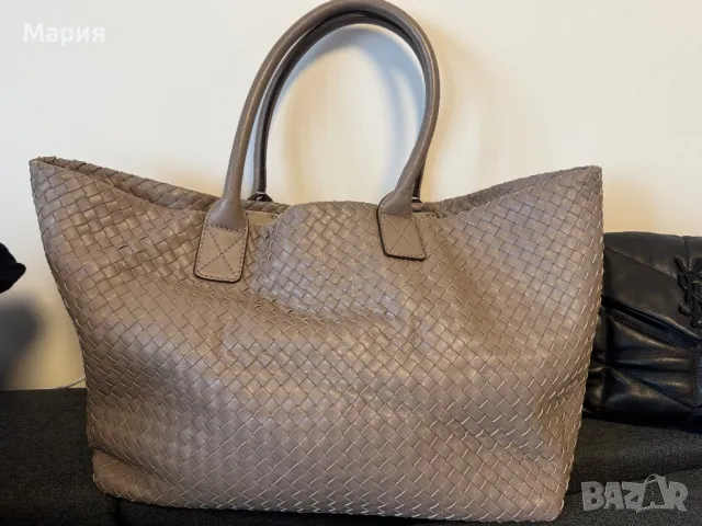 Голяма дизайнерска чанта Bottega Veneta от естествена кожа нова, снимка 2 - Чанти - 49726753