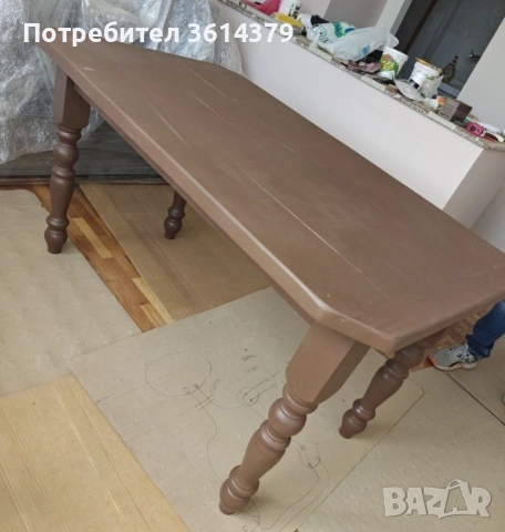 Масивна маса от чам със столове, снимка 2 - Маси - 53651407