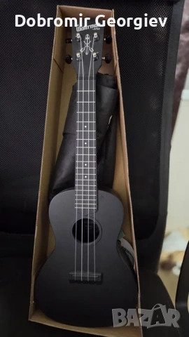 Kala Waterman концертно укулеле черно с калъф, снимка 2 - Струнни инструменти - 53811342