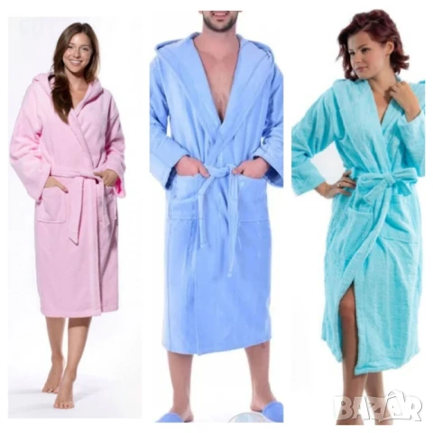 Хавлиени халати за баня с качулка