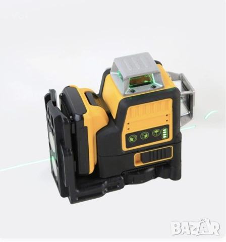 Лазерен 3D - 360 градуса нивелир с 2 батерии 12V 3 AH, 3 лъча, снимка 7 - Измервателни инструменти - 53726229