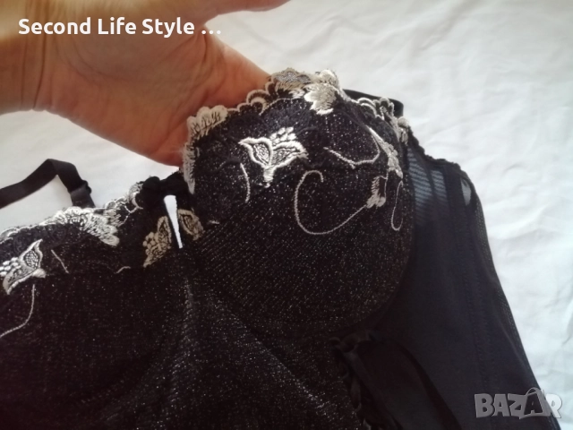 85C блестящ прозрачен корсет бюстие с бродерия цветя Milanni, снимка 16 - Корсети, бюстиета, топове - 52954415