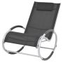 vidaXL Градински люлеещ се стол, черен, textilene(SKU:47781, снимка 1 - Столове - 45875995
