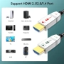 Чисто нов запечатан 8K Оптичен HDMI 2.1 Кабел FeizLink – 20 метра (4K/120Hz, 48Gbps) , снимка 4