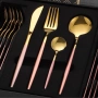 Комплект прибори за хранене от 24 части с луксозен дизайн и магнитна кутия, снимка 2