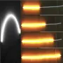 2 бр Гъвкави LED лайтбари 60 см за дневни светлини с бягащ мигач, снимка 8
