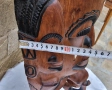Тежка и масивна дървена маска – дялана изцяло от едно цяло дърво, снимка 17