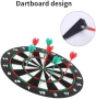 Нов Дартс комплект 42 см с 6 безопасни стрелички за деца и възрастни Мишена, снимка 3