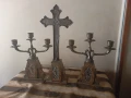 Комплект разпятие,кръст със свещници, снимка 6