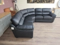 Черен кожен ъглов диван, снимка 7