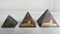 Vintage , бронзови, енергийни пирамиди с египетски мотиви, снимка 1
