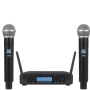Комплект 2 броя безжични микрофони и UHF приемник с дисплей GLXD4, снимка 6