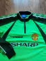 UMBRO Manchester United 1998-99 Retro Goalkeeper Shirt Green - футболна ретро блуза М-Л, снимка 2