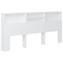 vidaXL Табла за легло тип шкаф, бяла, 220x19x103,5 см(SKU:811898, снимка 1 - Спални и легла - 45987784