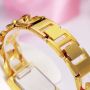Прекрасен нов дамски ръчен часовник с метална верижка в златен цвят., снимка 2