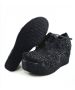 Обувки на платформа - черни - 710-07, снимка 1 - Дамски елегантни обувки - 45490591