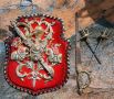 Toledo сувенир, рицарски герб с подвижни , метални шпаги . , снимка 4