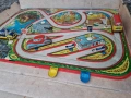 стара унгарска ламаринена играчка писта с коли, снимка 1