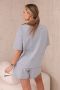 Нов дамски комплект блуза с щампа punto + къси панталонки, 3цвята , снимка 5