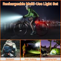 Велосипедни светлини RIDWIND за нощно каране, IPX6, предни и задни, презареждащи се, снимка 6 - Аксесоари за велосипеди - 45795314