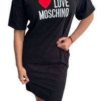 Дамска черна спортна рокля Moschino Код B32, снимка 2 - Рокли - 46066685