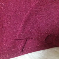 УНИКАЛНО КРАСИВА блестяща тъничка блуза в цвят малина, снимка 3 - Тениски - 45069976