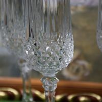Чаши за вино и шампанско, френски оловен кристал, снимка 4 - Чаши - 45637139