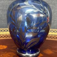 Кристална ваза Bohemia със сребро, снимка 2 - Вази - 45334658