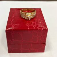 Златен пръстен от жълто злато и брилянти, снимка 7 - Пръстени - 45841272