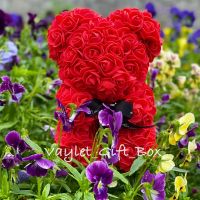 Мече от рози - 25 см, снимка 1 - Романтични подаръци - 45813229