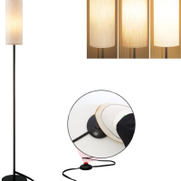 Модерна подова лампа с дистанционно управление, включена крушка с безстепенно димиране 12 W, снимка 1 - Лампиони - 44976211
