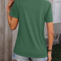 Дамска лятна тениска с кръгло деколте и къс ръкав, 5цвята , снимка 9 - Тениски - 45178081